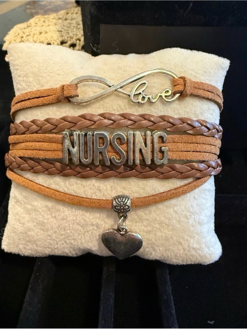 Love Nursing Brown Multi-Layer Bracelet